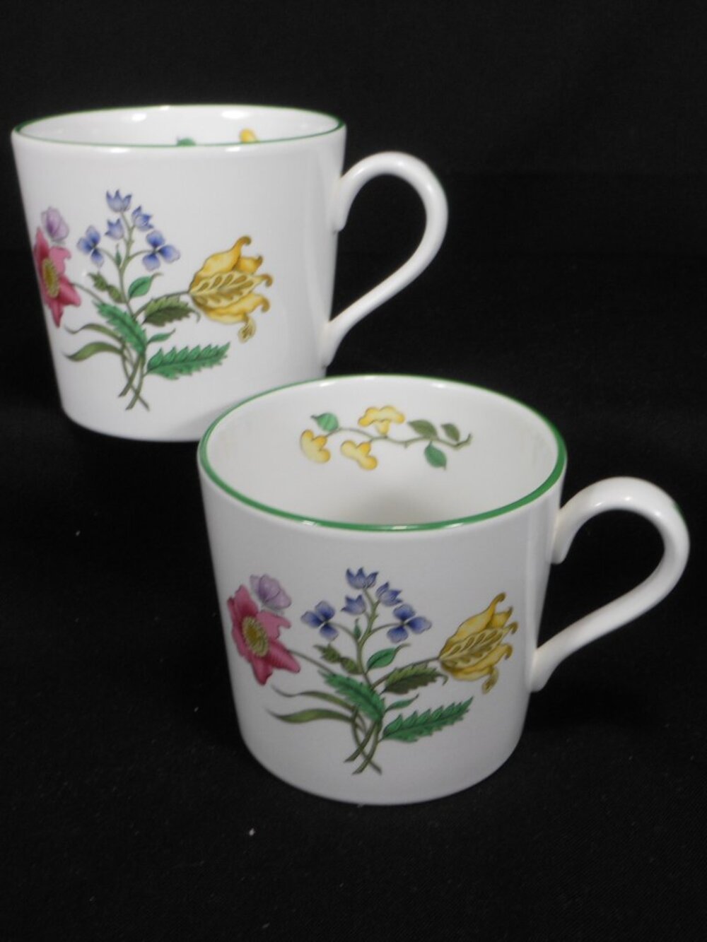 pair of rare coffee mugs. Spode S3588-Y Summer Palace